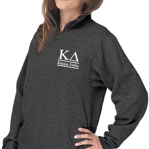 Women's Gray Quarter-Zip Top